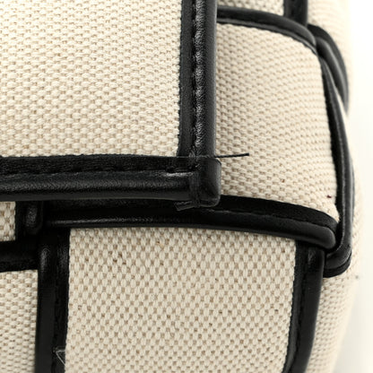 Bottega Veneta Denim Maxi Intrecciato Padded Cassette Crossbody Bag Natural Black 10 of 10
