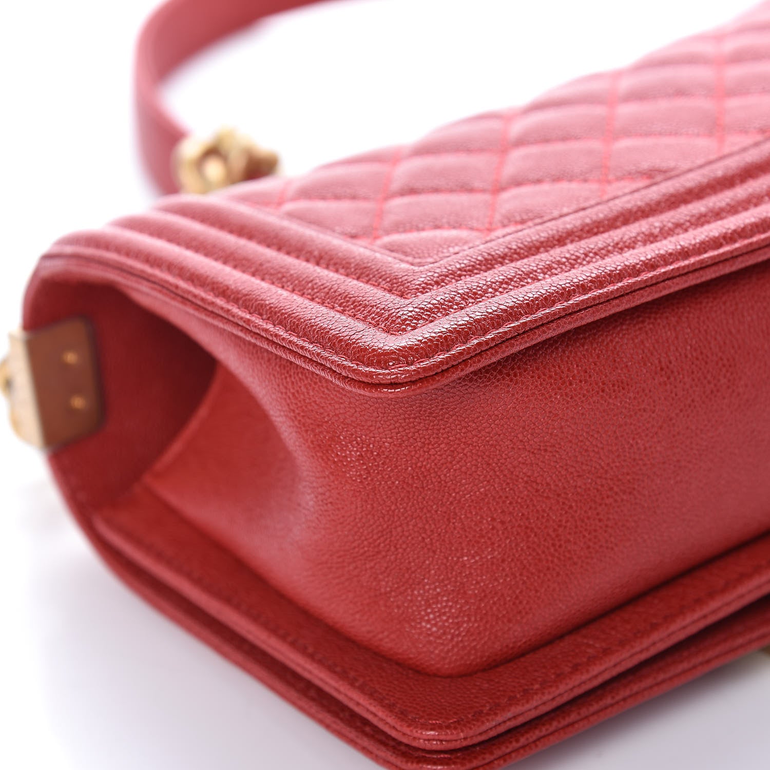 Chanel Caviar Quilted Small Boy Flap Red 10 of 11