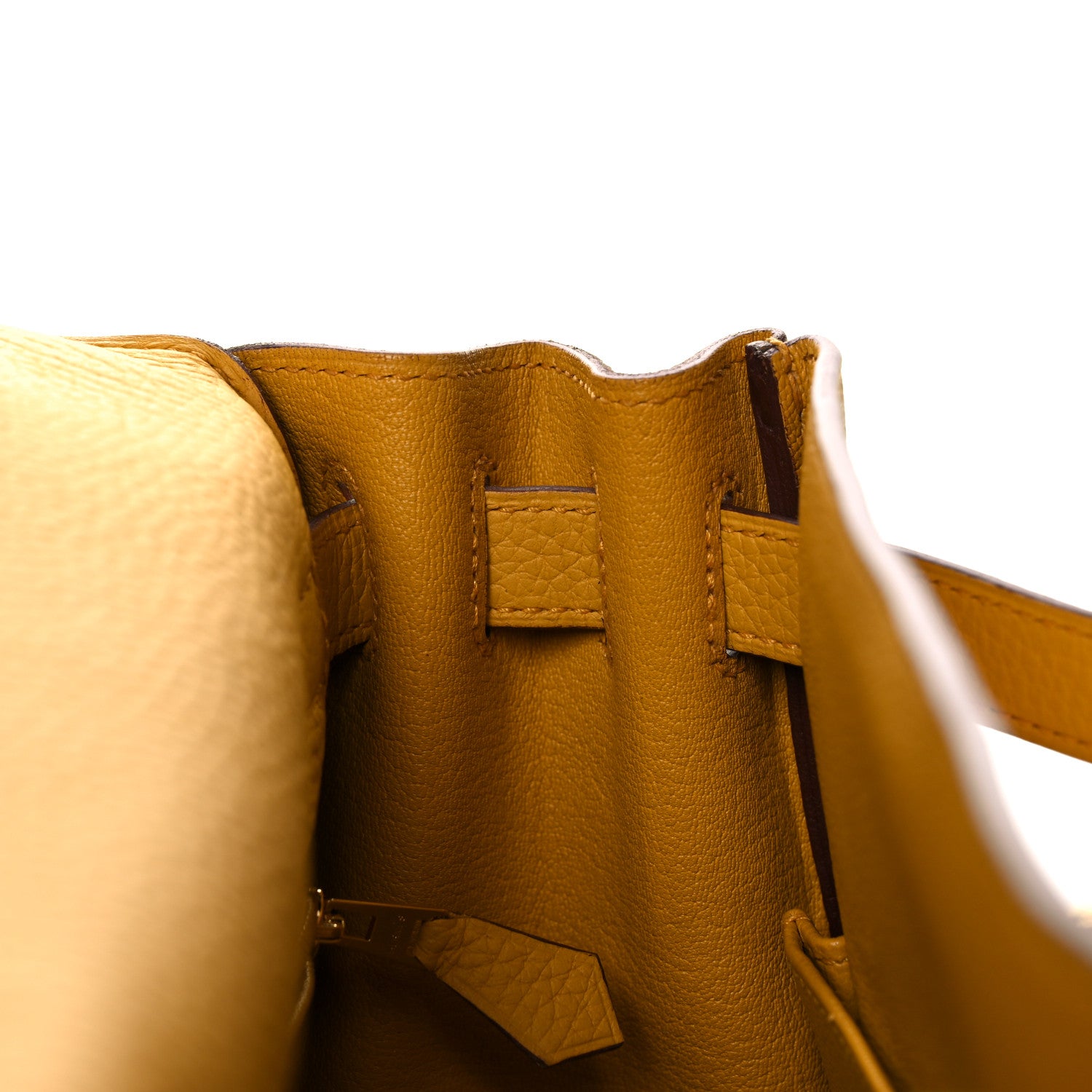 Hermes Taurillon Clemence Kelly Retourne 28 Jaune Ambre 16 of 42