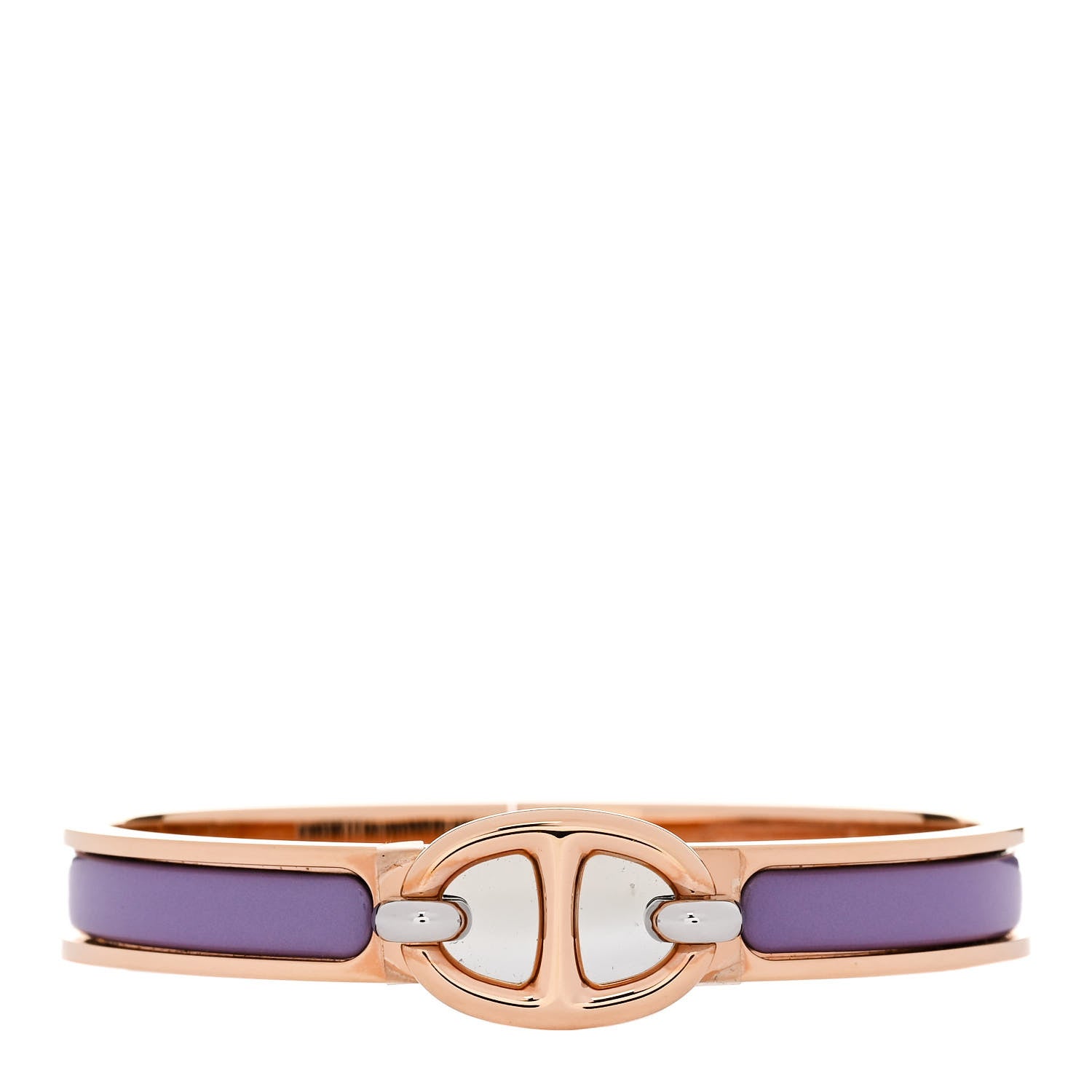 Hermes Enamel Mini Clic Chaine d'Ancre Bracelet PM Lilas 1 of 5