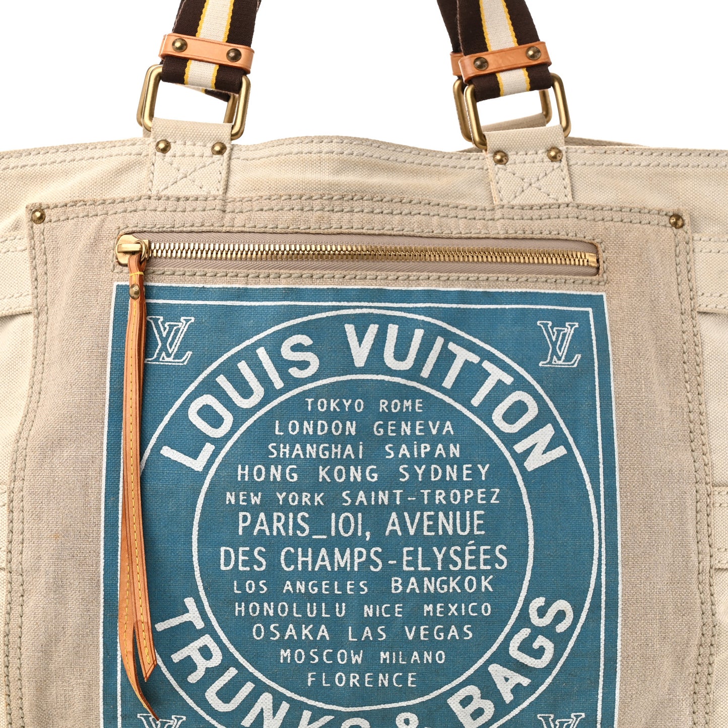 Toile Globe Shopper Cabas GM Blue