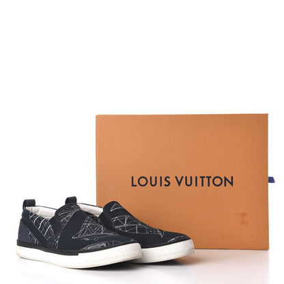 Louis Vuitton Canvas Victory Boats Slip On Sneakers 6.5 Pacific Blue 13 of 13