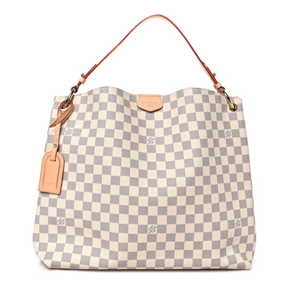 Louis Vuitton Damier Azur Graceful MM Rose Ballerine 1 of 8