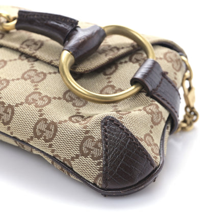 Gucci Monogram Horsebit Clutch Dark Brown 9 of 9