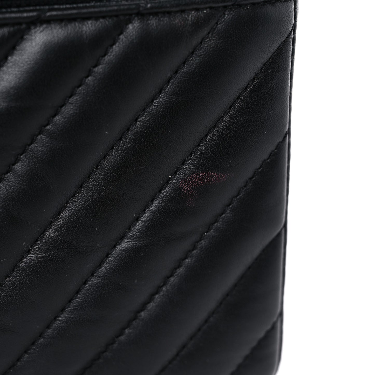 Aged Calfskin Chevron Quilted 2.55 Reissue Mini Flap So Black