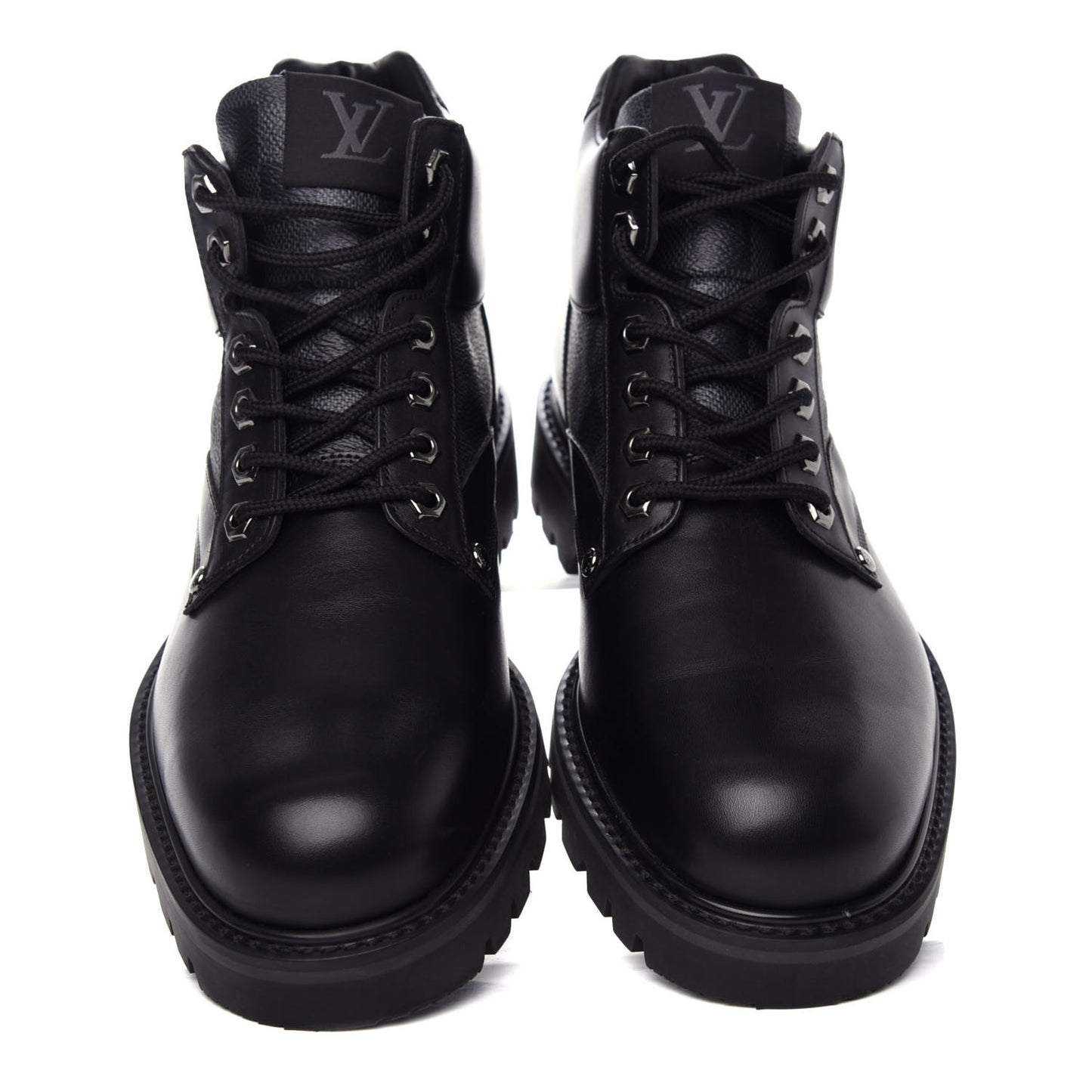 Calfskin Damier Graphite Oberkampf Ankle Boots 7.5 Black