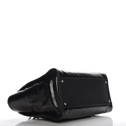 Chanel Glazed Calfskin Large Deauville Tote Black 5 of 8