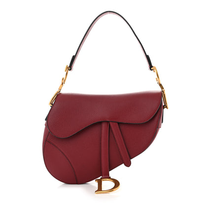 Christian Dior Grained Calfskin Saddle Bag Red 1 of 10