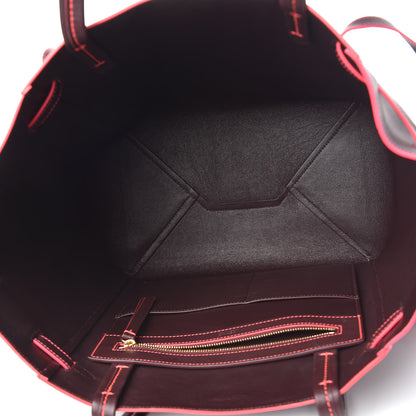 Celine Smooth Calfskin Small Tassel Cabas Phantom Burgundy Pink 5 of 14