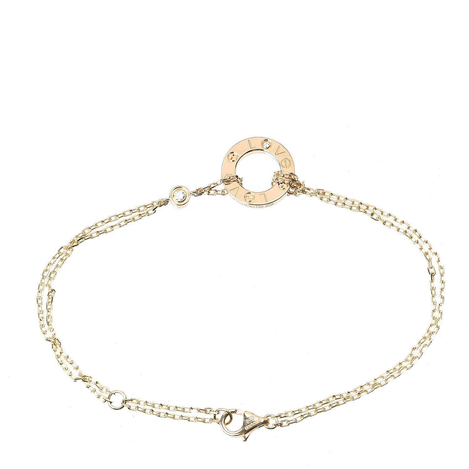 Cartier 18K Yellow Gold Diamond LOVE Bracelet 2 of 4
