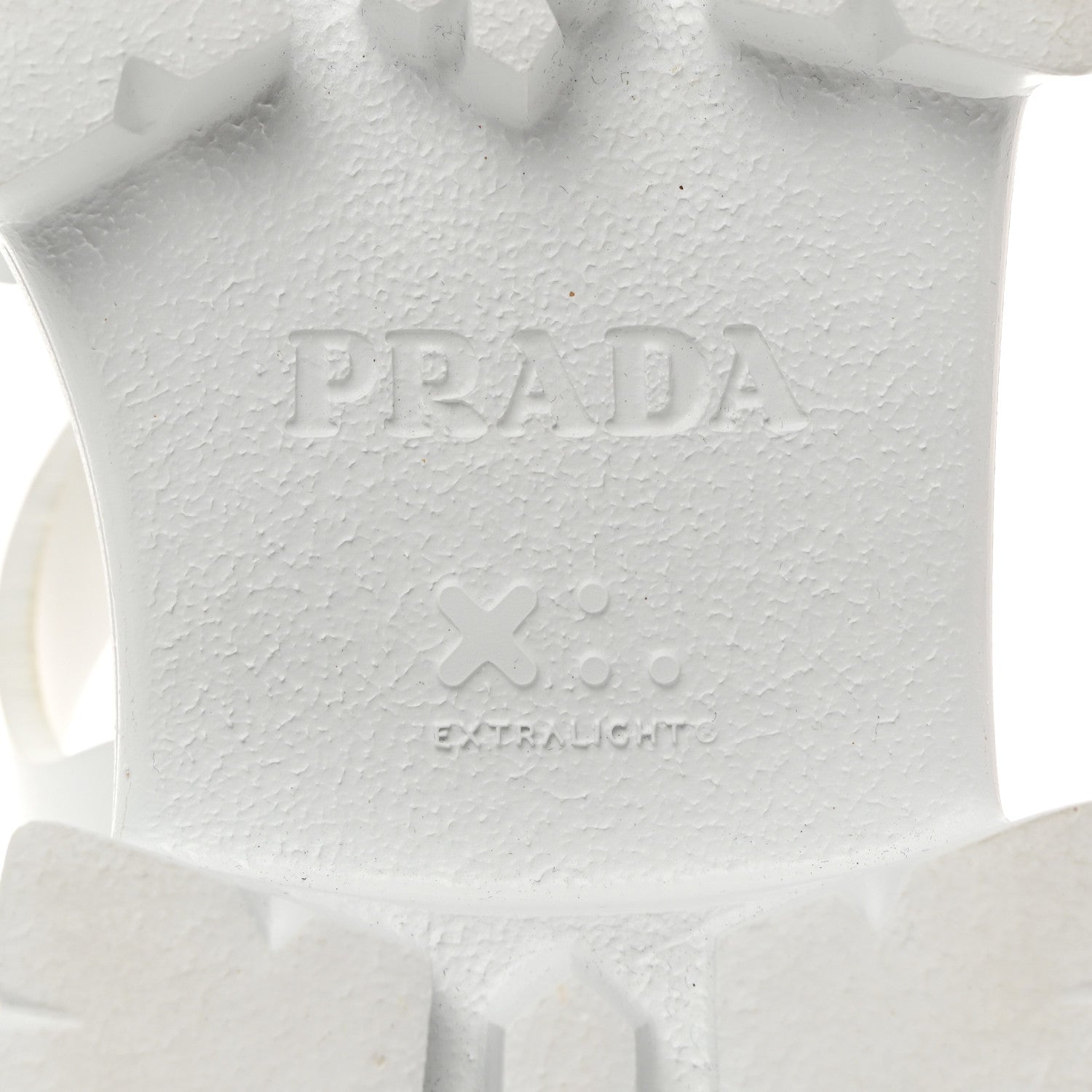 Prada Foam Rubber Metal Triangle Logo Monolith 55mm Cage Sandals 39 White 8 of 9