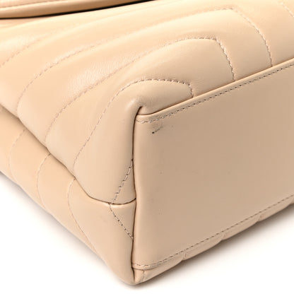 Saint Laurent Calfskin Y Quilted Monogram Small Loulou Chain Satchel Nude Powder 7 of 15
