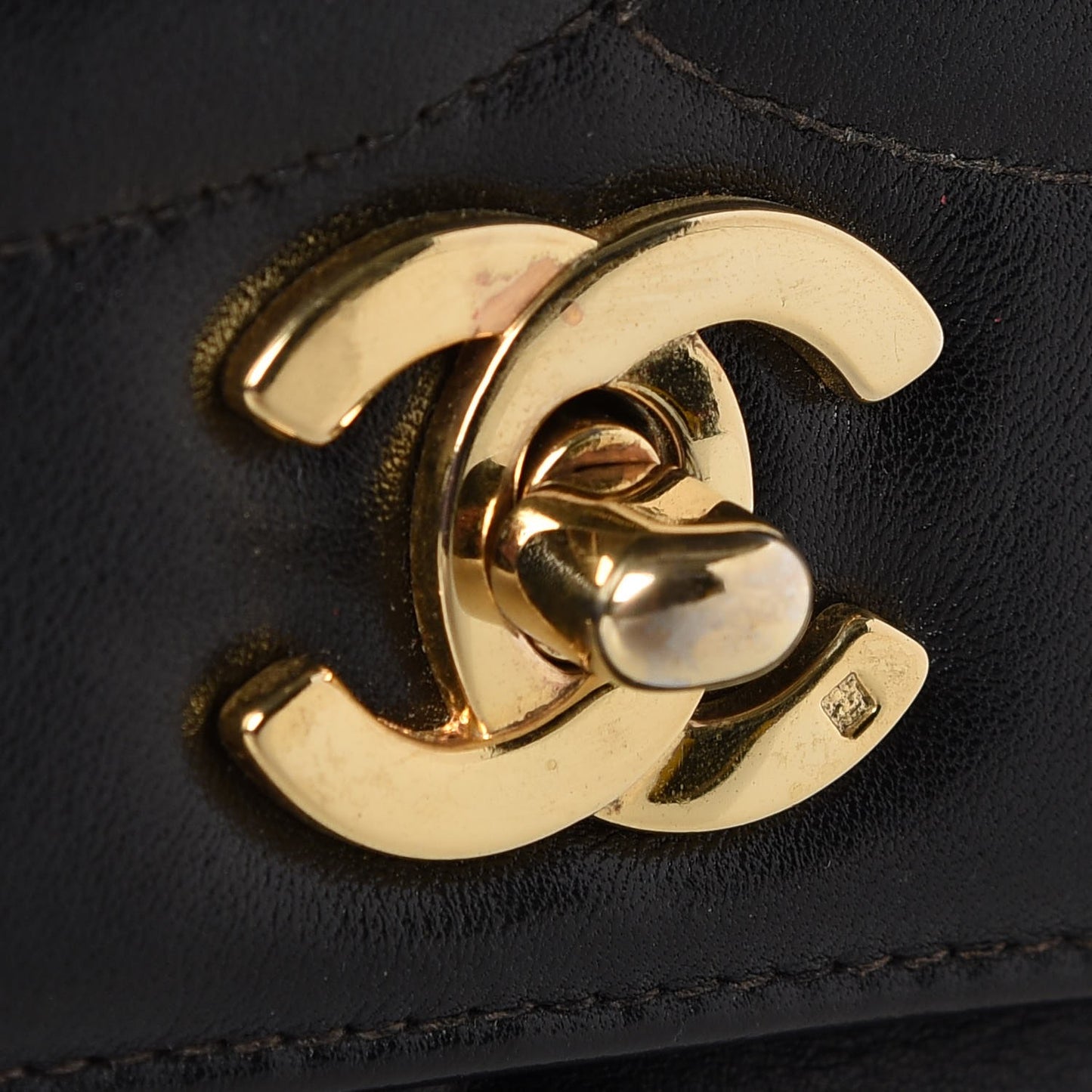 Lambskin Jumbo CC Single Flap Black