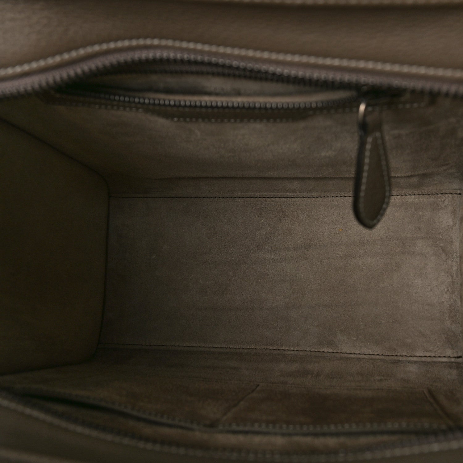 Celine Drummed Calfskin Micro Luggage Souris 8 of 8
