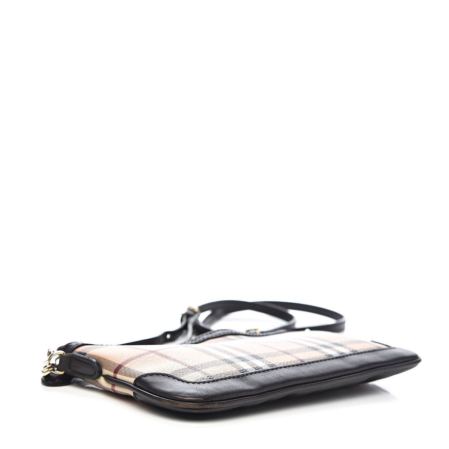 Haymarket Check Small Peyton Crossbody Clutch Bag Chocolate