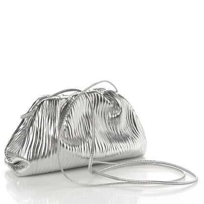 Bottega Veneta Metallic Bark Calfskin The Mini Pouch Silver 3 of 10
