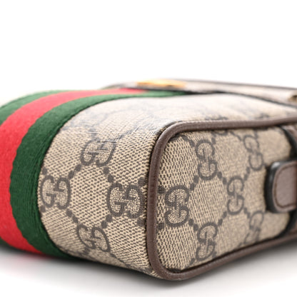 Gucci GG Supreme Monogram Web Mini Ophidia Messenger Brown 10 of 11