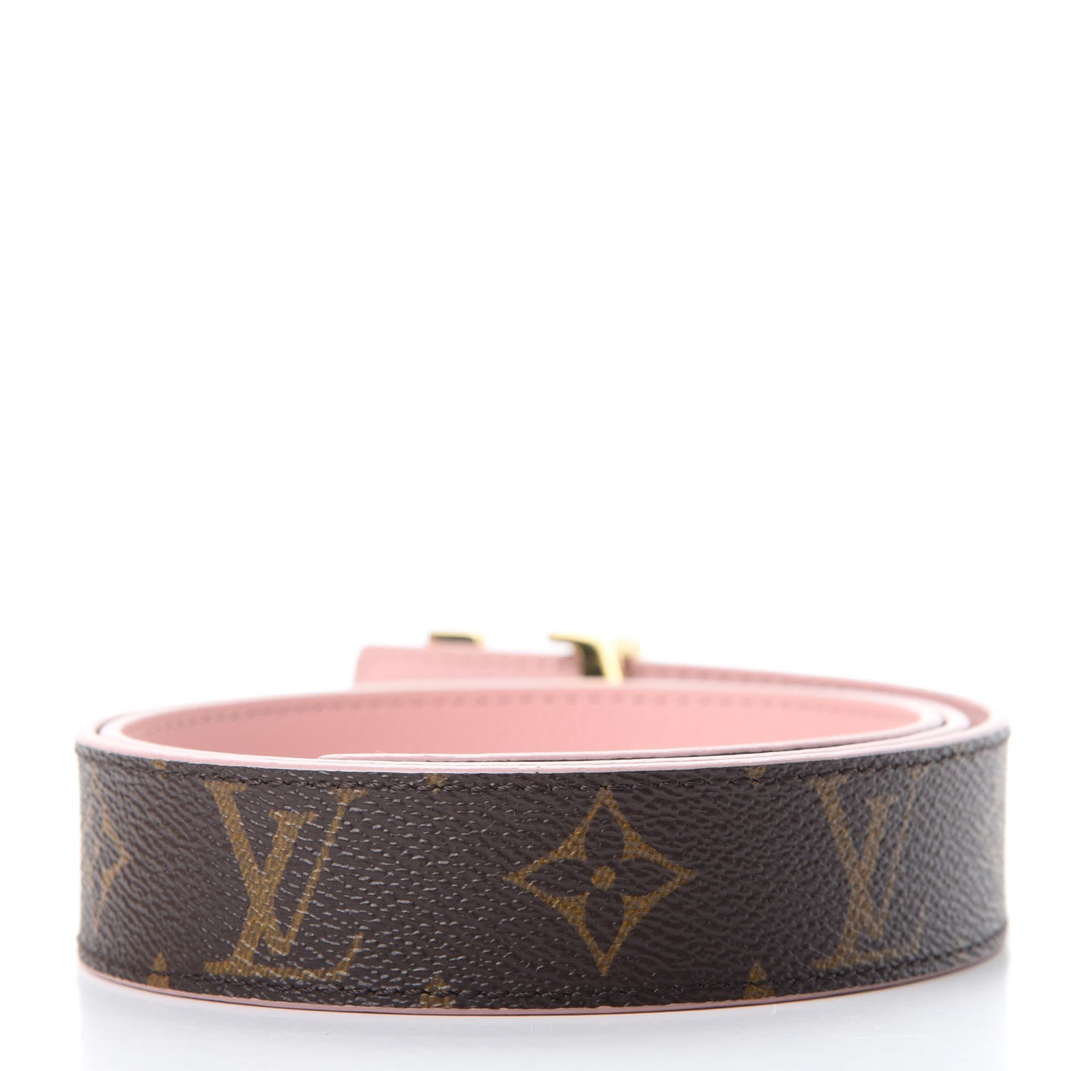 Louis Vuitton Calfskin Monogram 30mm LV Initiales Reversible Belt 80 32 Rose Poudre 2 of 7