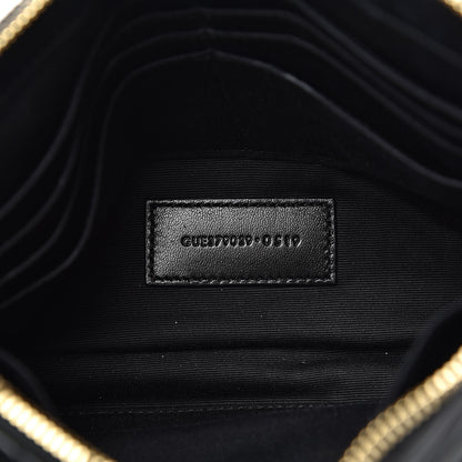 Saint Laurent Calfskin Matelasse Chevron Monogram A5 Wristlet Black 7 of 11