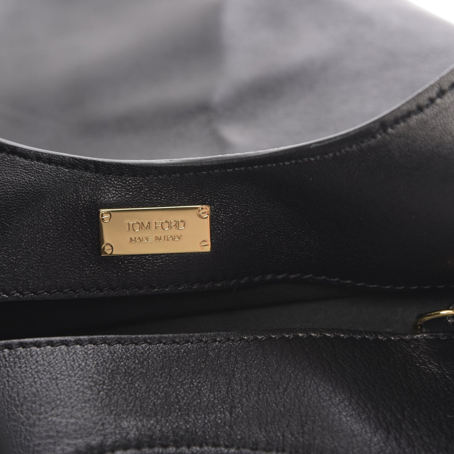 Ramskin Small Alix Padlock Zip Shoulder Bag Black