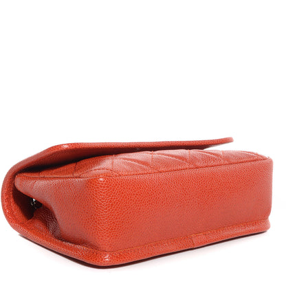 Chanel Grained Calfskin Small Natural Beauty Flap Dark Orange 4 of 8
