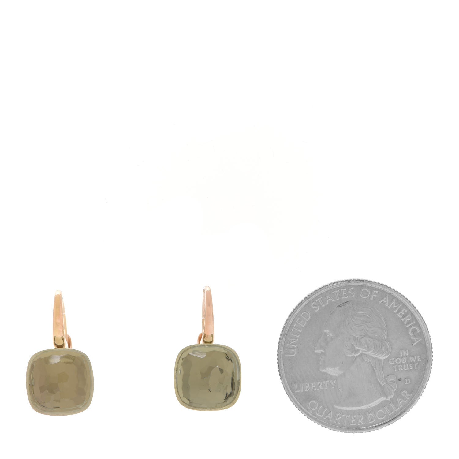 Pomellato 18K Rose Gold Prasiolite Classic Nudo Earrings 2 of 8