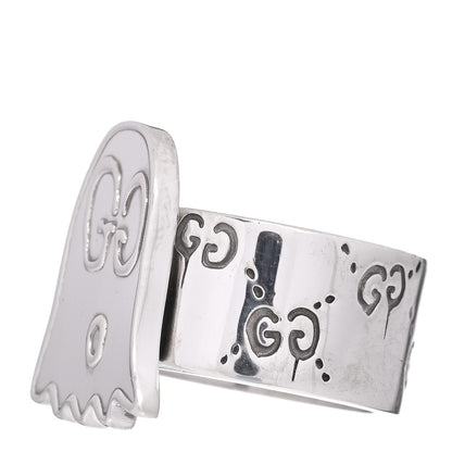 Gucci Sterling Silver GucciGhost Ghost Ring 61 9.5 3 of 5