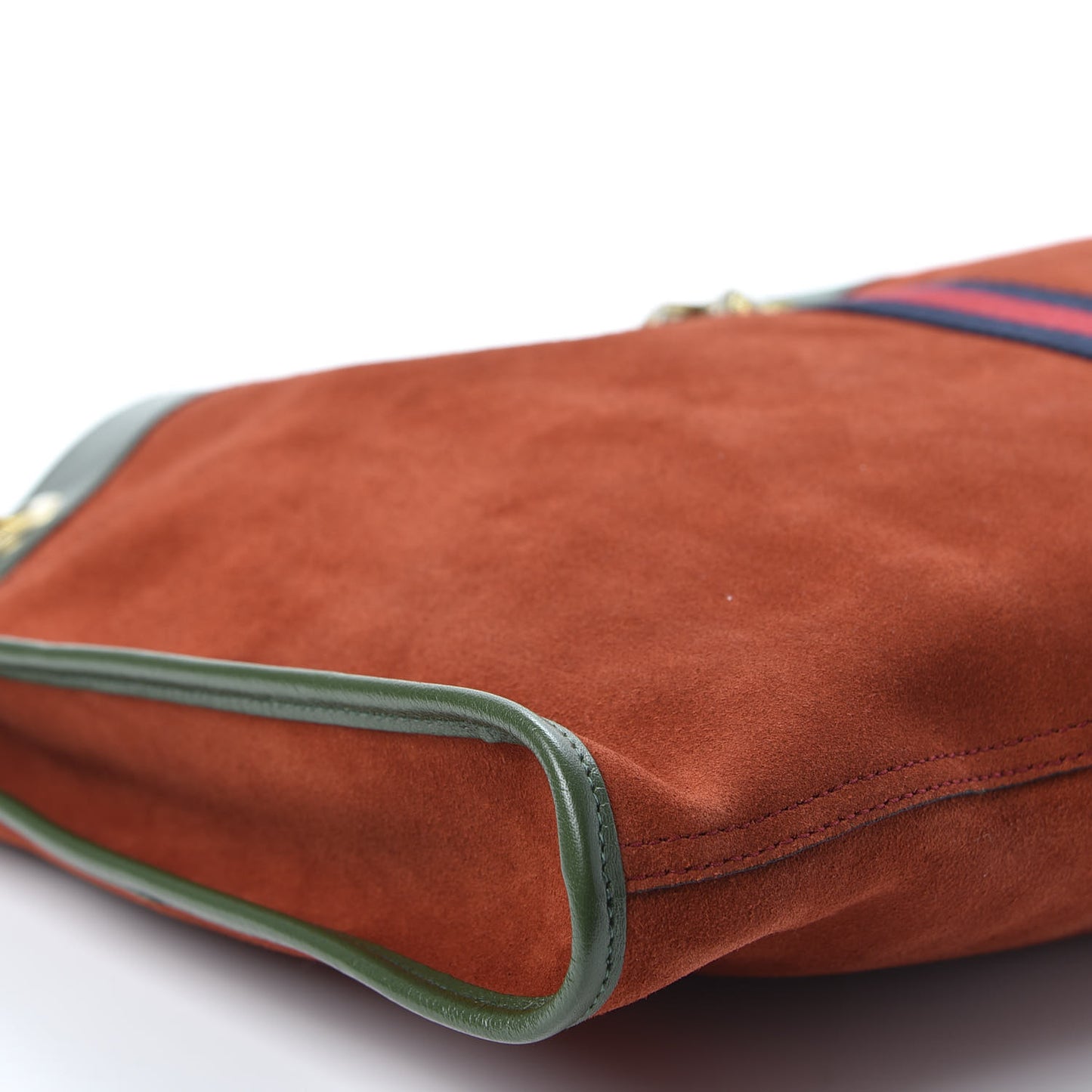 Suede Calfskin Large Rajah Chain Tote Hibiscus Red Green