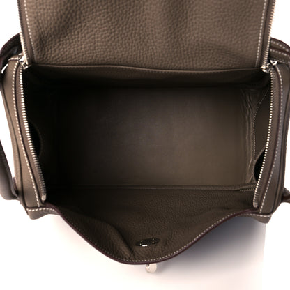 Hermes Taurillon Clemence Lindy 30 Etoupe 5 of 11