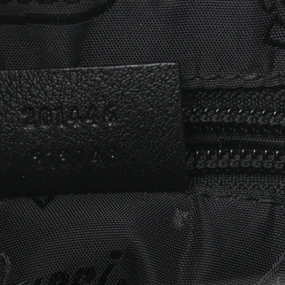 Gucci Guccissima Medium Flat Messenger Bag Black 7 of 10