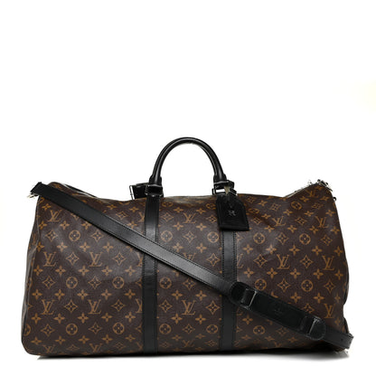 Louis Vuitton Monogram Macassar Keepall Bandouliere 55 1 of 17