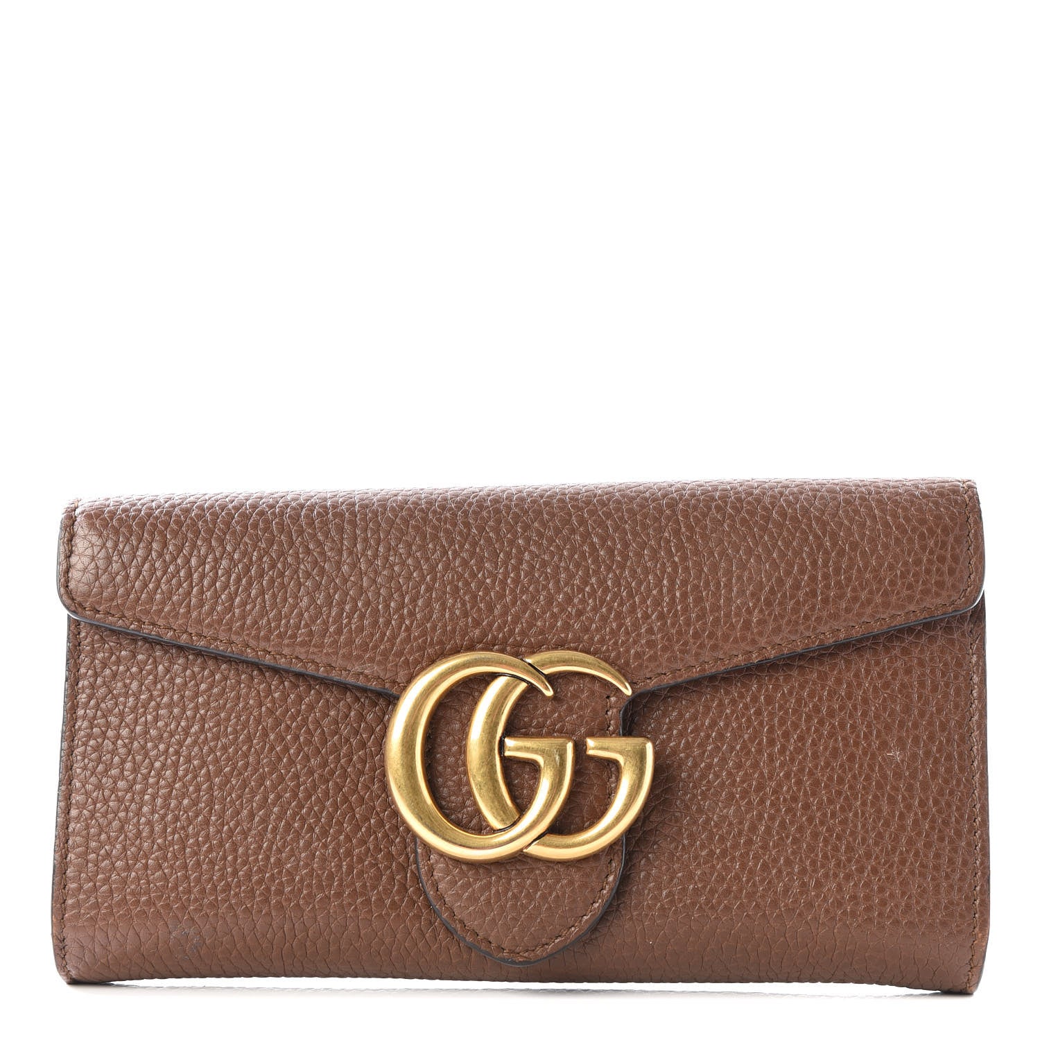 Gucci Cellarius Calfskin GG Marmont Continental Wallet Nut Brown 1 of 8