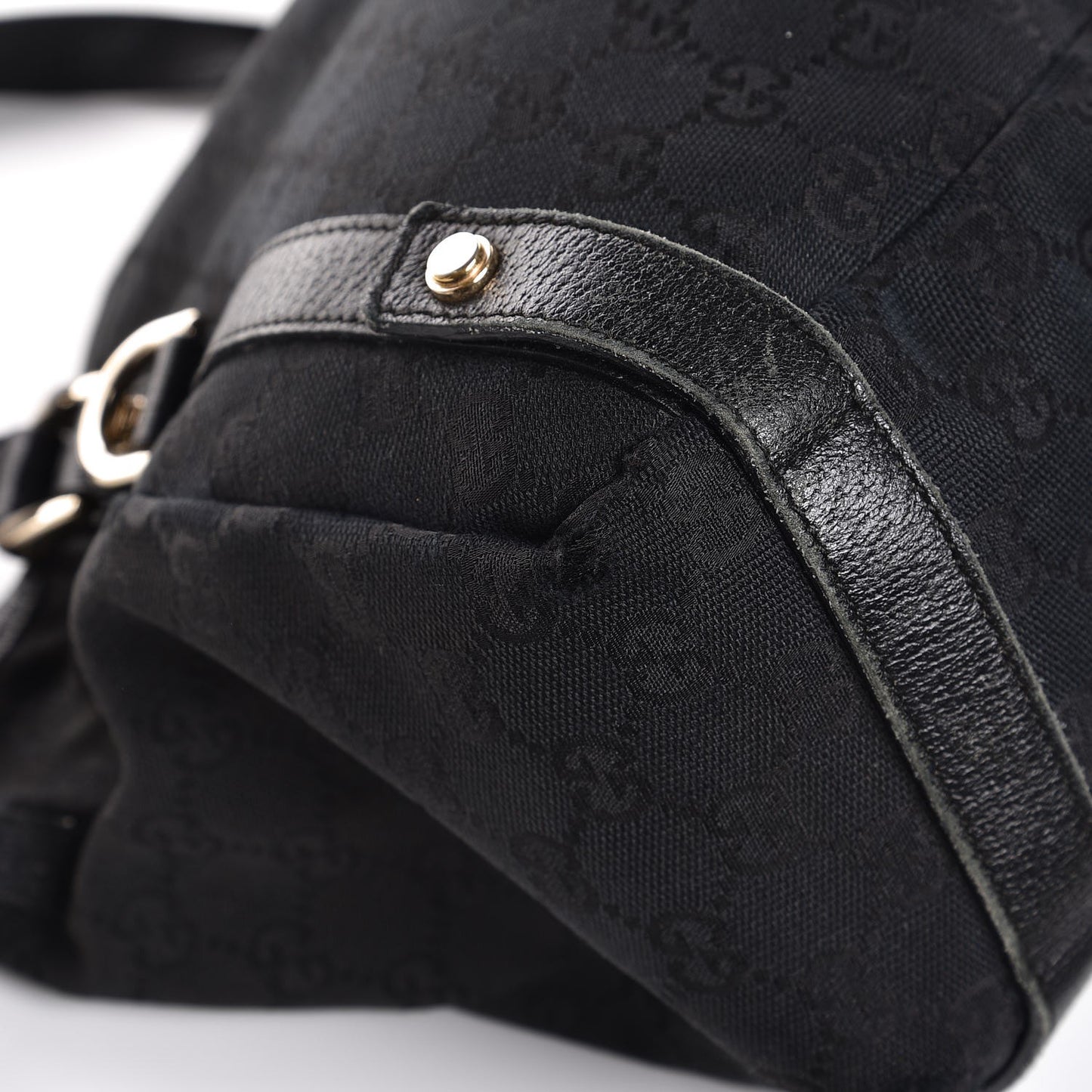 Monogram Medium Abbey Shoulder Bag Black