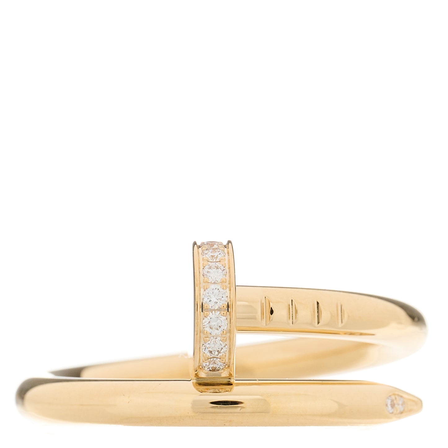 18K Yellow Gold Diamond Juste Un Clou Ring 54 6.75