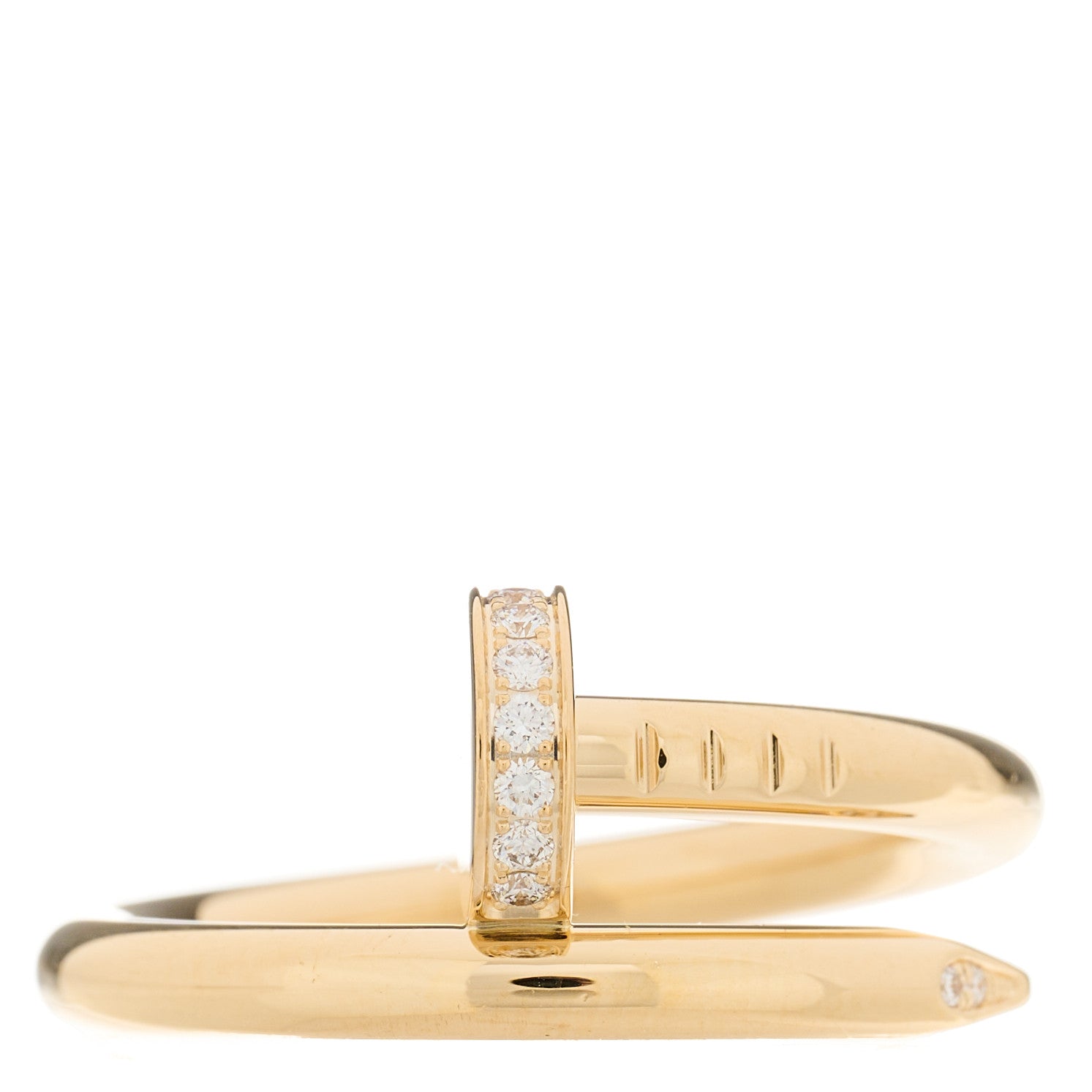 Cartier 18K Yellow Gold Diamond Juste Un Clou Ring 54 6.75 1 of 4