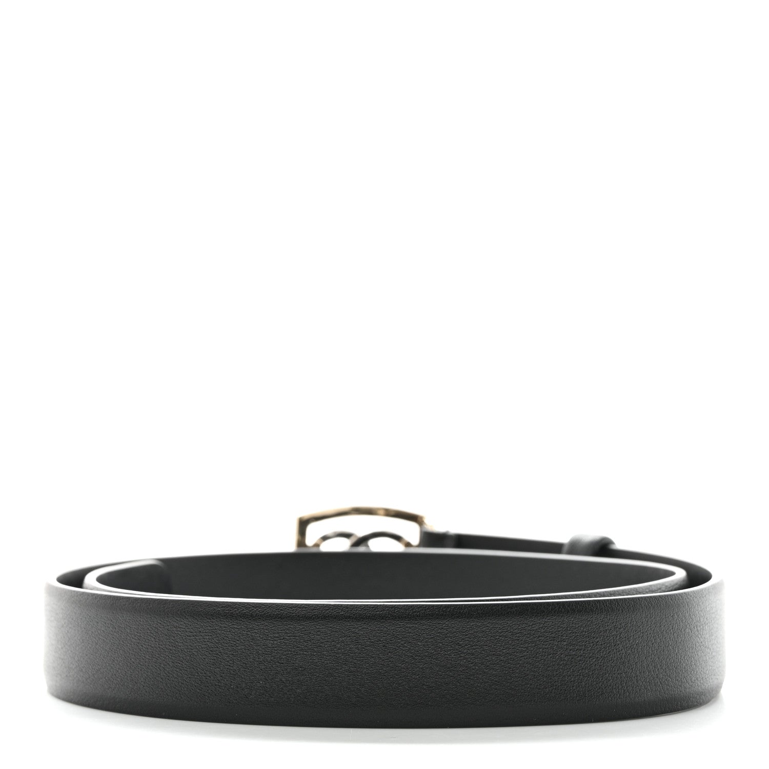 Chanel Calfskin Crystal CC Vendome Belt 85 34 Black 2 of 7