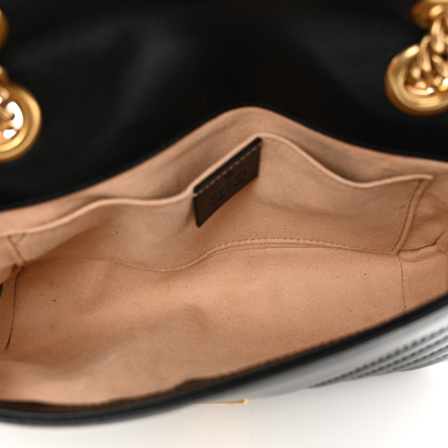 Calfskin Matelasse Mini GG Marmont Shoulder Bag Black