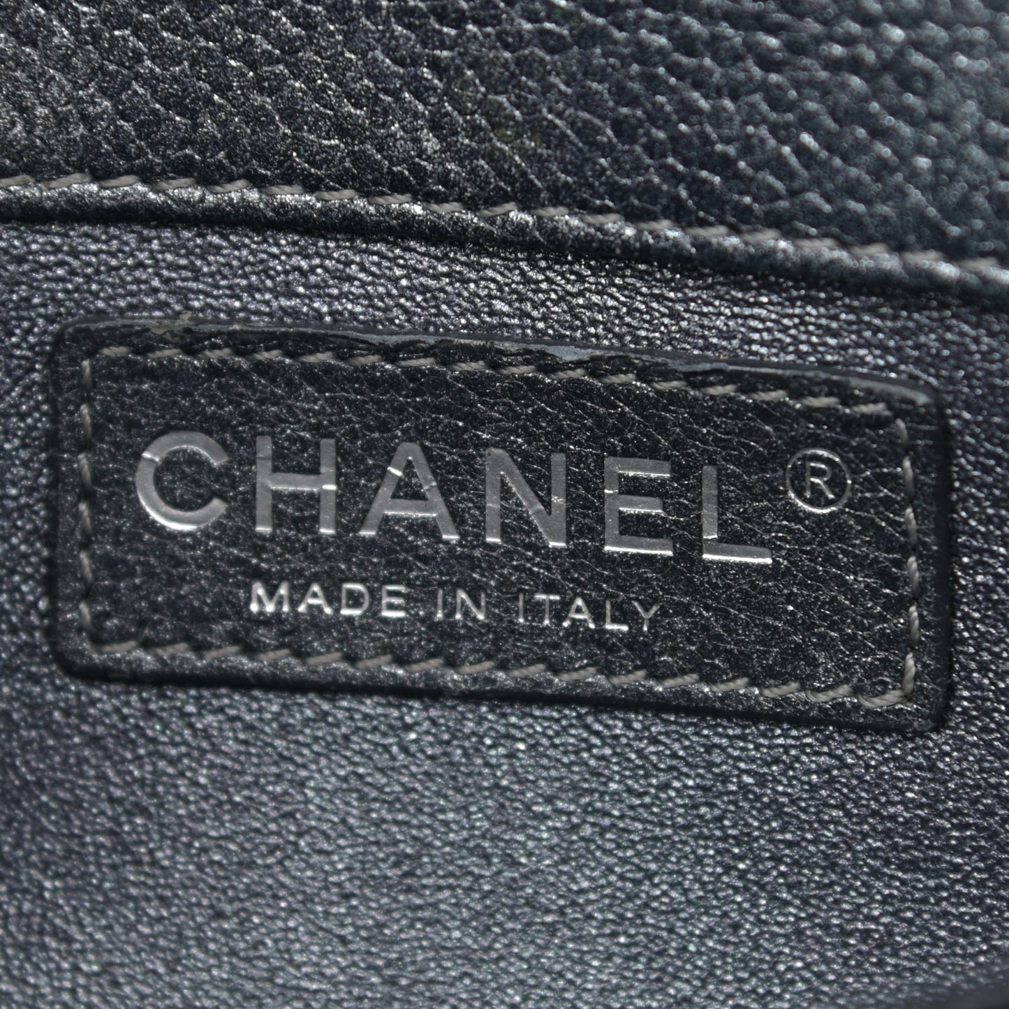 Metallic Caviar Quilted Extra Mini Flap Charcoal