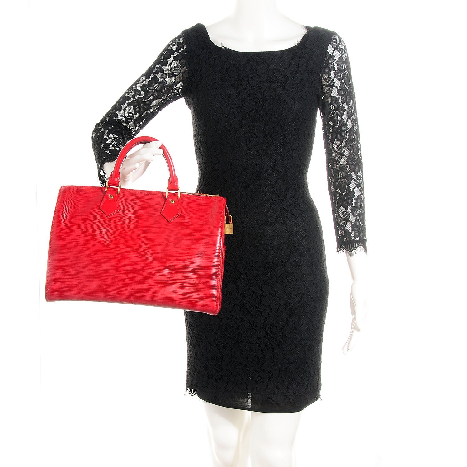 Louis Vuitton Epi Speedy 30 Rouge 2 of 7