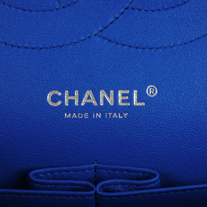 Chanel Caviar Quilted Jumbo Double Flap Blue 7 of 8