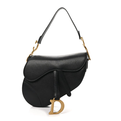 Christian Dior Shiny Goatskin Saddle Bag Black 1 of 10