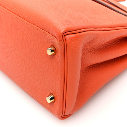 Hermes Togo Kelly Retourne 28 Orange 10 of 11