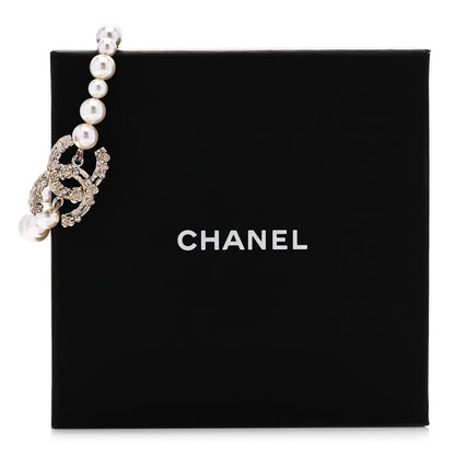 Chanel Pearl Crystal CC Camellia Bracelet Gold 5 of 5