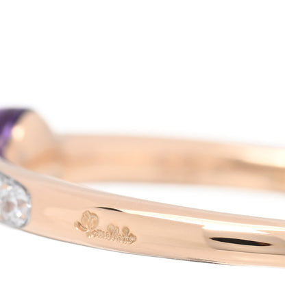 Pomellato 18K Rose Gold Amethyst Diamond M'Ama Non M'Ama Ring 55 7.25 5 of 5