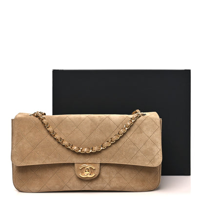 Chanel Suede Calfskin Small Souplissimo Maxi Flap Dark Beige 11 of 11