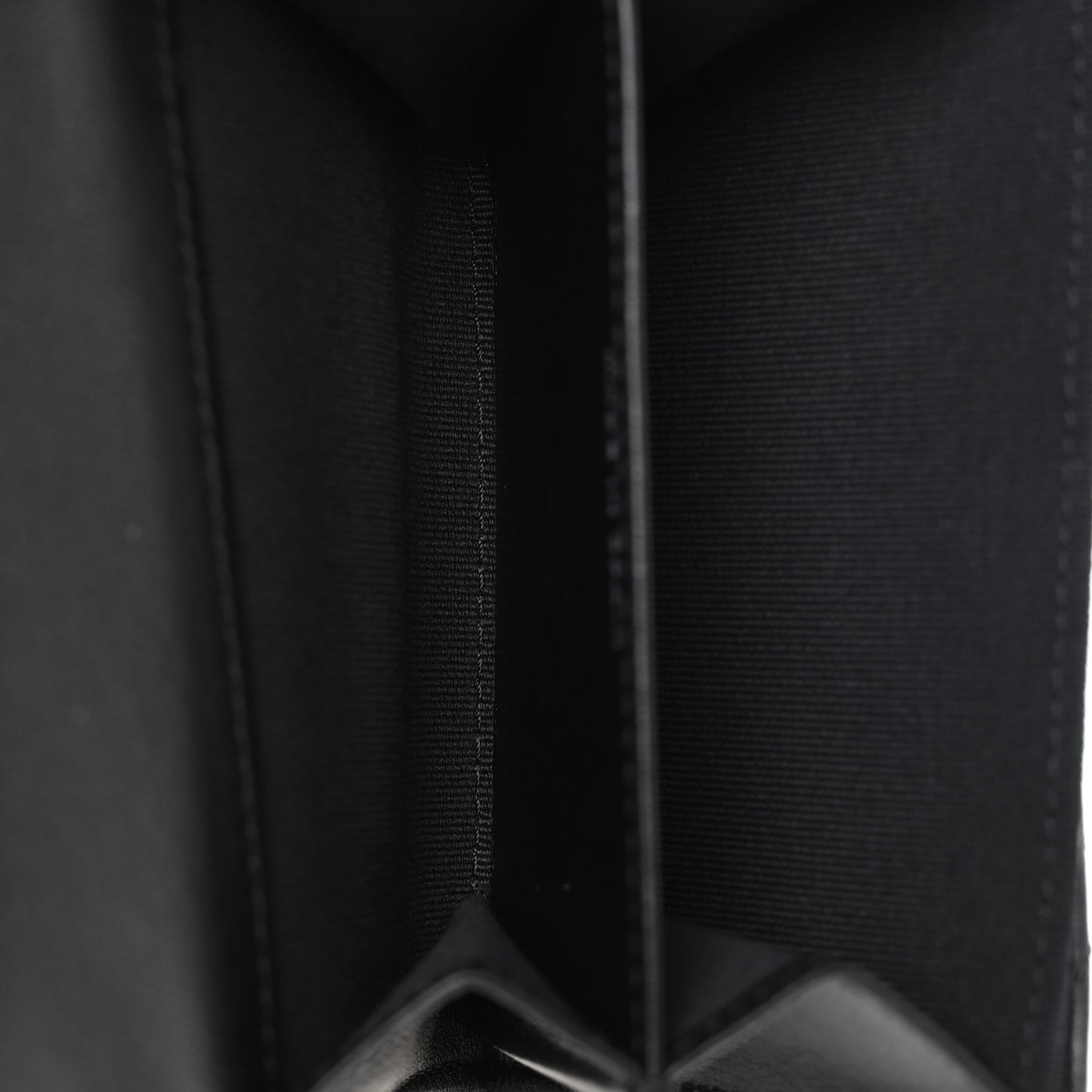 Lambskin Quilted Flap Baguette Crystal Card Holder Wallet Black