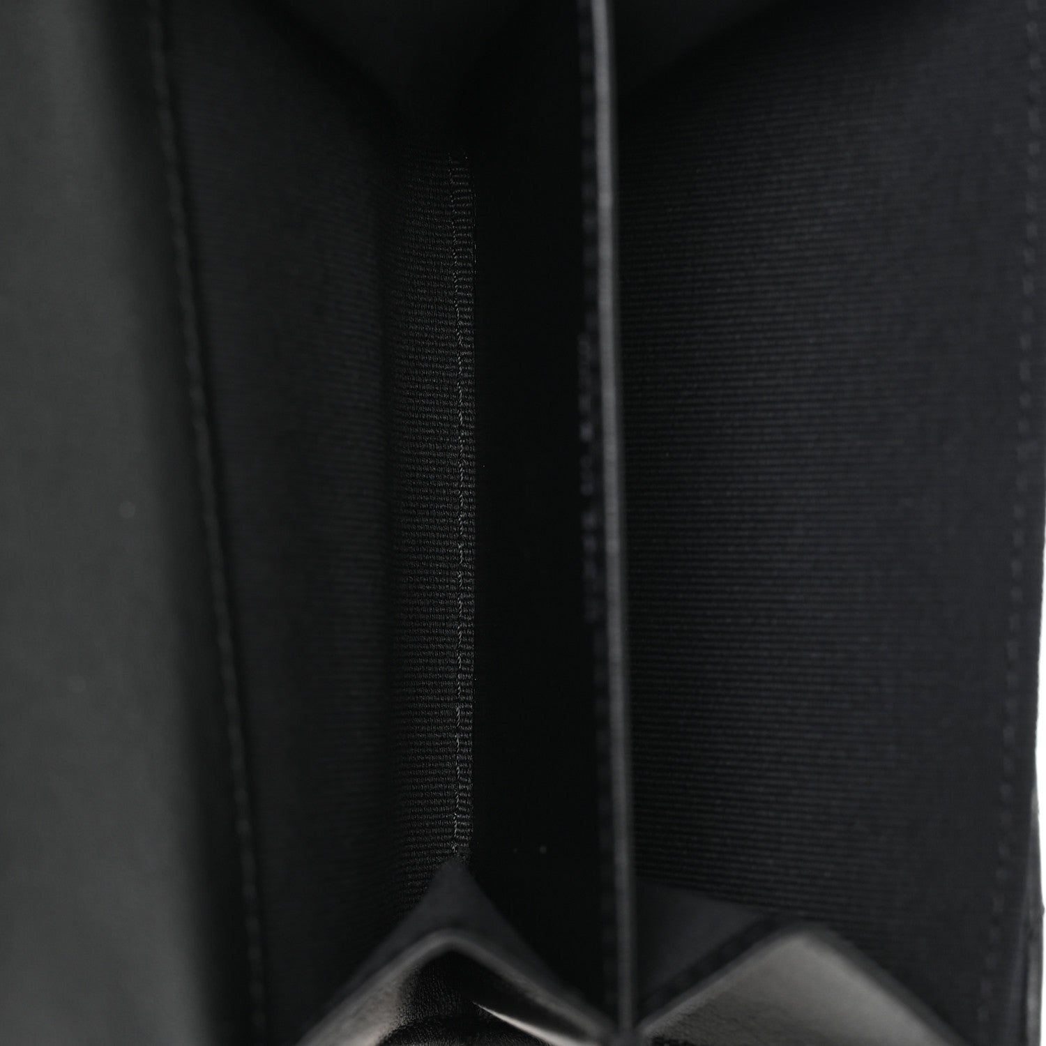 Chanel Lambskin Quilted Flap Baguette Crystal Card Holder Wallet Black 5 of 9