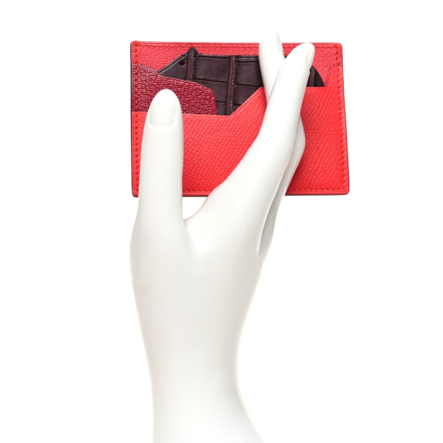 Epsom Chevre Mysore Matte Alligator Histoire Naturelle Petit H Card Holder