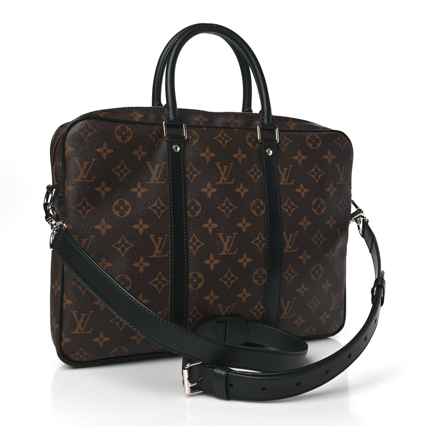 LOUIS VUITTON Monogram Macassar Porte-Documents Voyage PM