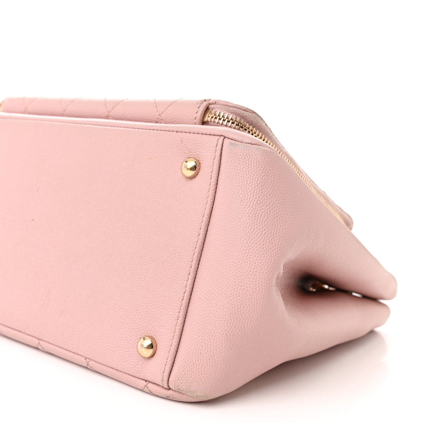 Caviar Quilted Small Business Affinity Shopping Bag Light Pink